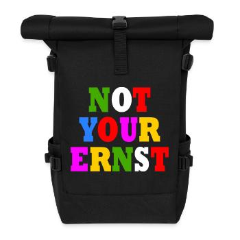 Not your ernst - Rolltop Rucksack - Schwarz - Vorne