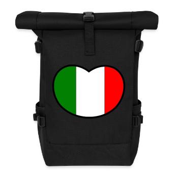 Italian Love - Roll Top Backpack - black - Front