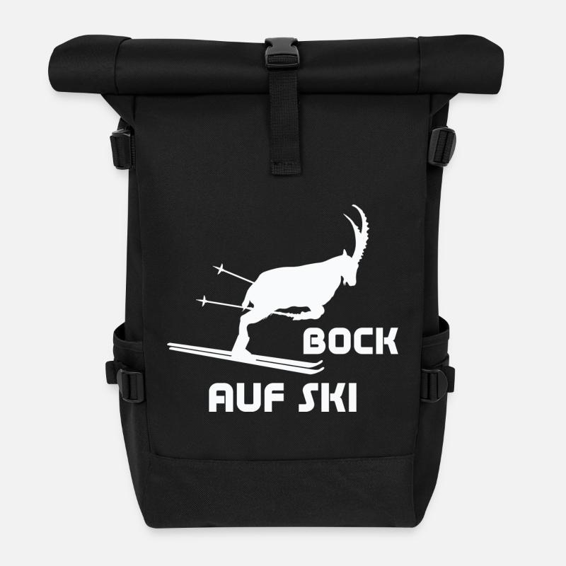Bock auf Ski Humor Lustige Bilder - Rolltop Rucksack - Schwarz
