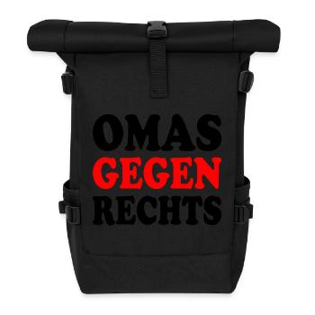 Omas gegen rechts - Rolltop Rucksack - Schwarz - Vorne