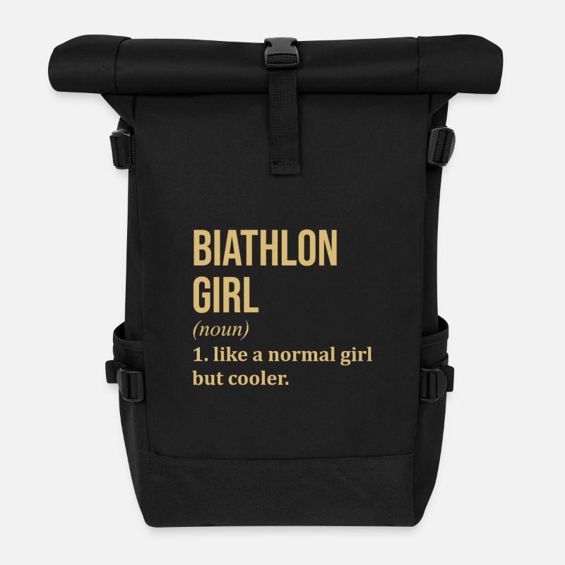 Biathlon - Rolltop Rucksack - Schwarz