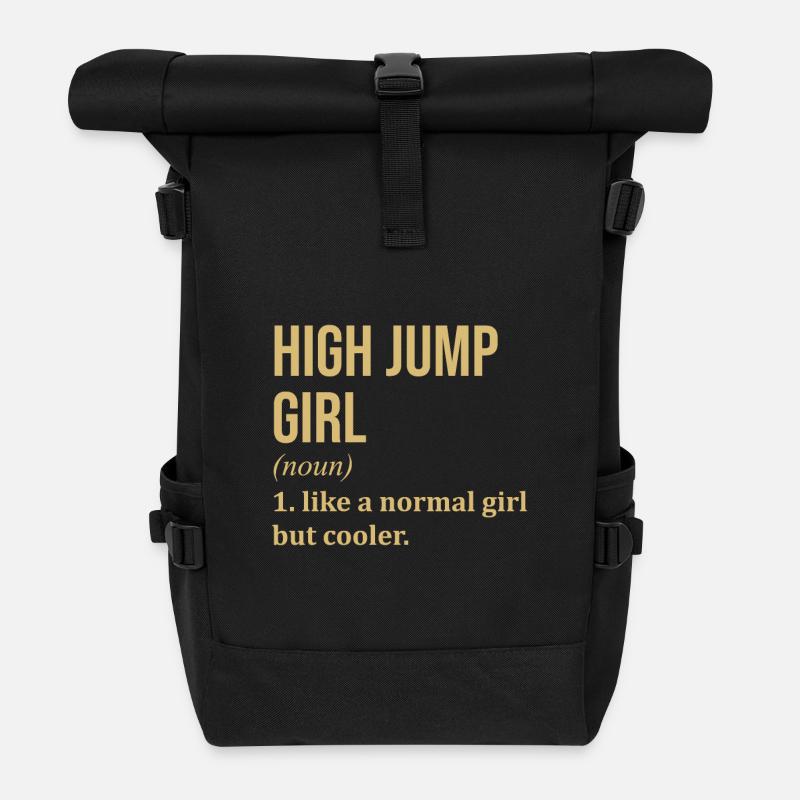 High Jump - Roll Top Backpack - black