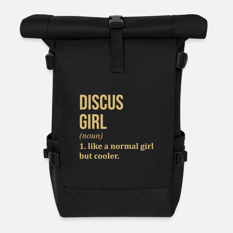 Diskus - Rolltop Rucksack - Schwarz