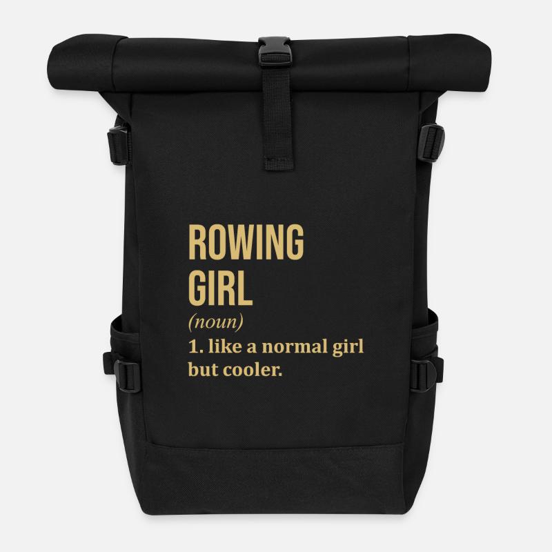 Rudern - Rolltop Rucksack - Schwarz