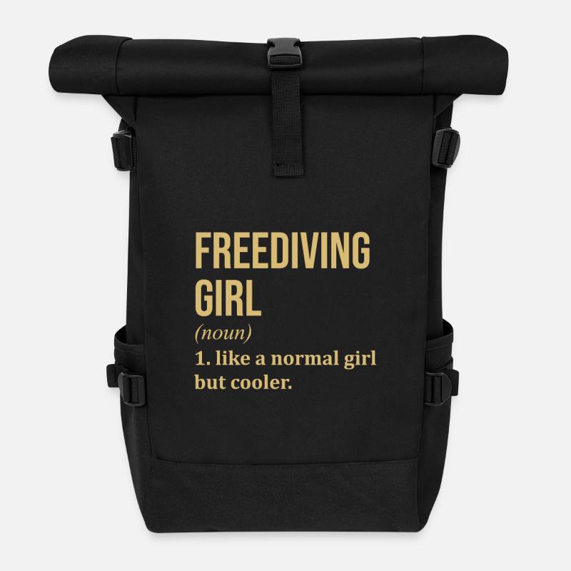 Plongée en apnée - Sac à dos roll top - noir