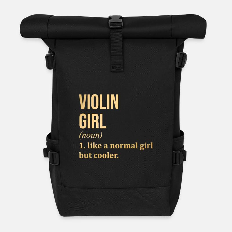 Geige - Rolltop Rucksack - Schwarz