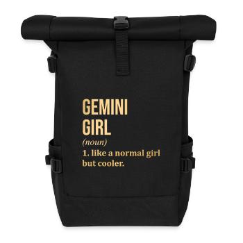 Gémeaux - Sac à dos roll top - noir - Devant