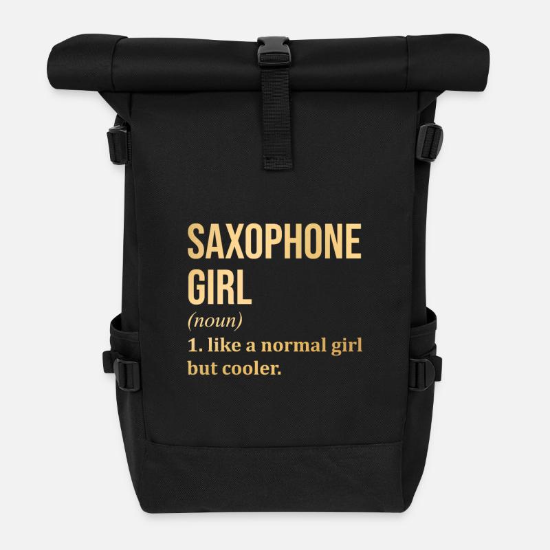 saxophone - Sac à dos roll top - noir