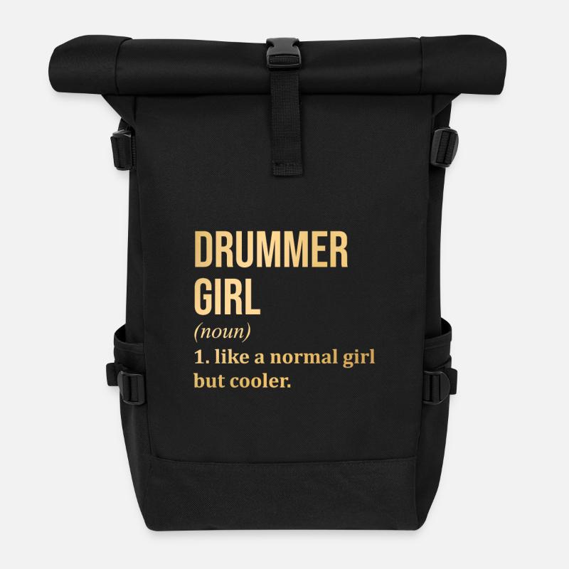 batteur - Sac à dos roll top - noir