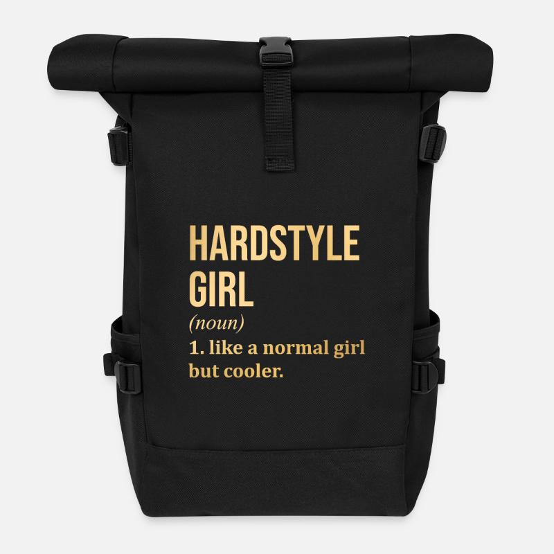 Hardstyle - Sac à dos roll top - noir