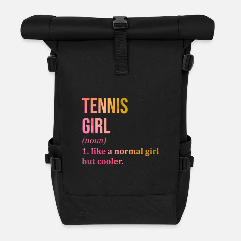 Tennis - Rolltop Rucksack - Schwarz