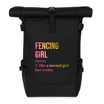 Fencing - Roll Top Backpack - black - Front