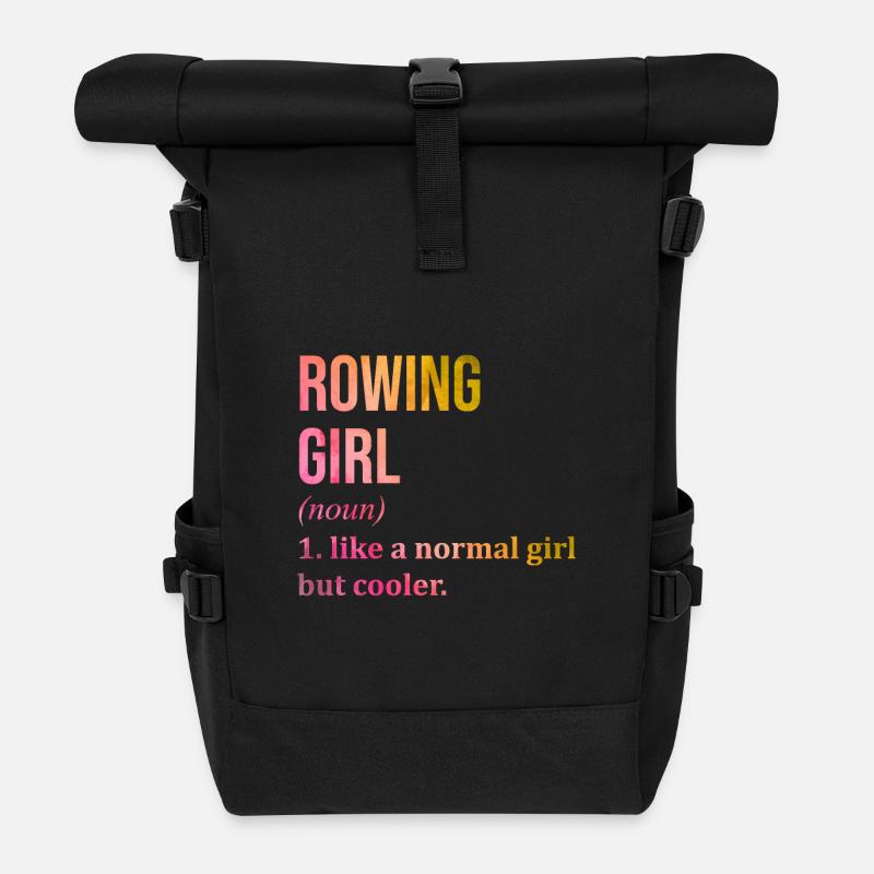 Rudern - Rolltop Rucksack - Schwarz