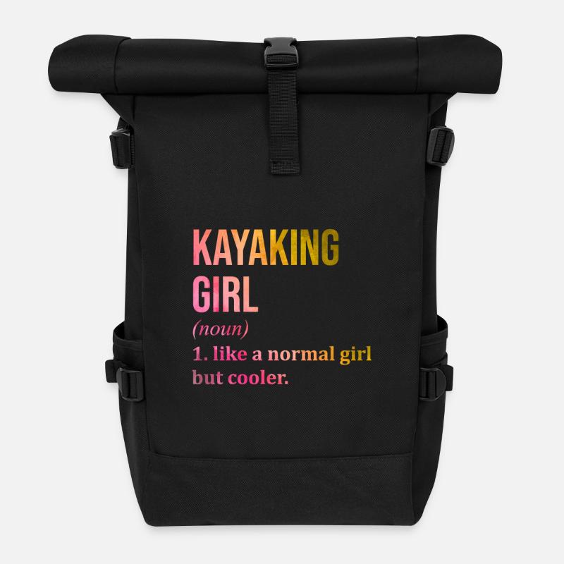 kajaken - Rolltop Rucksack - Schwarz