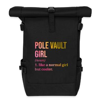 Stabhochsprung - Rolltop Rucksack - Schwarz - Vorne