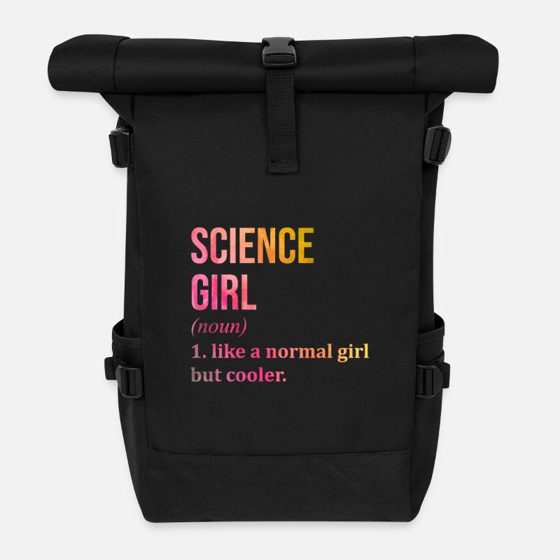 Wissenschaft - Rolltop Rucksack - Schwarz