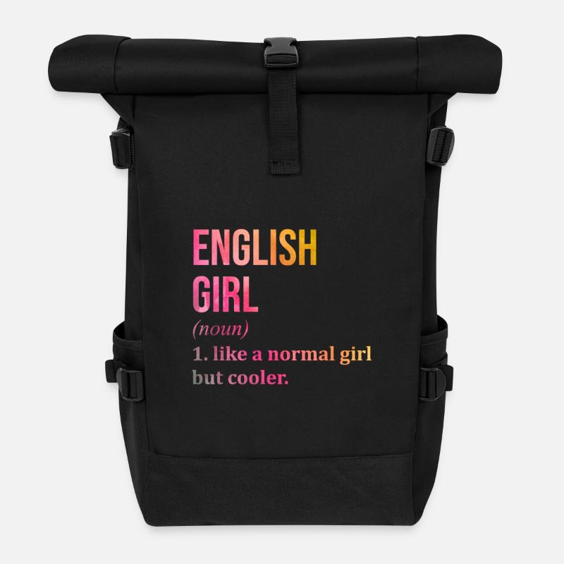 England - Rolltop Rucksack - Schwarz