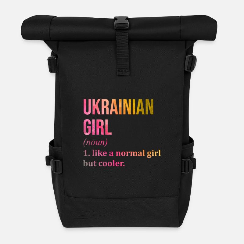 Ukraine - Sac à dos roll top - noir