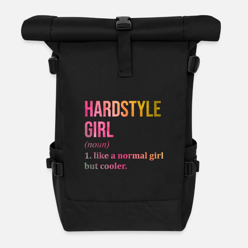 Hardstyle - Sac à dos roll top - noir