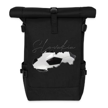 Slowakei Landkarte umrahmt echten Fußball EN - Rolltop Rucksack - Schwarz - Vorne
