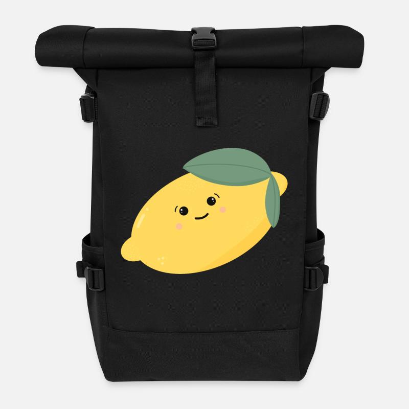 Citron Doux Kawaii - Sac à dos roll top - noir