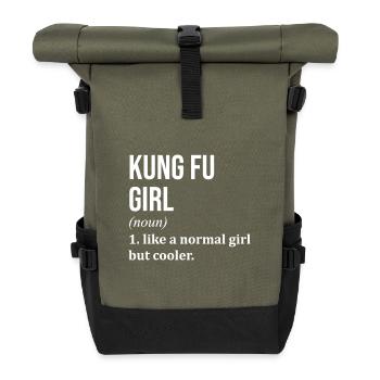 kung-fu - Sac à dos roll top - olive/noir - Devant