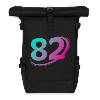 Number 82 multicolor - Roll Top Backpack - black - Front