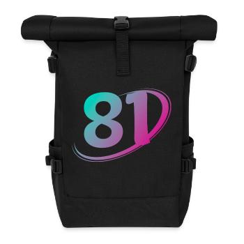 Number 81 Multicolor - Roll Top Backpack - black - Front