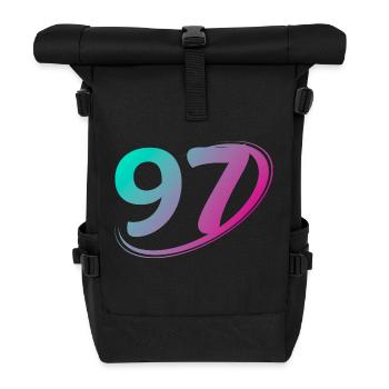 Number 97 multicolor - Roll Top Backpack - black - Front