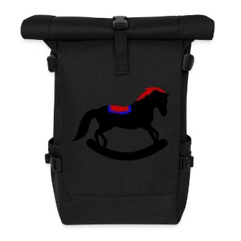 rocking horse - Rolltop Rucksack - Schwarz - Vorne