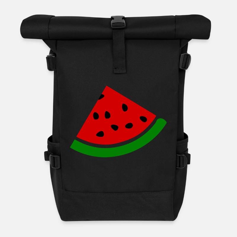 Wassermelone - Rolltop Rucksack - Schwarz