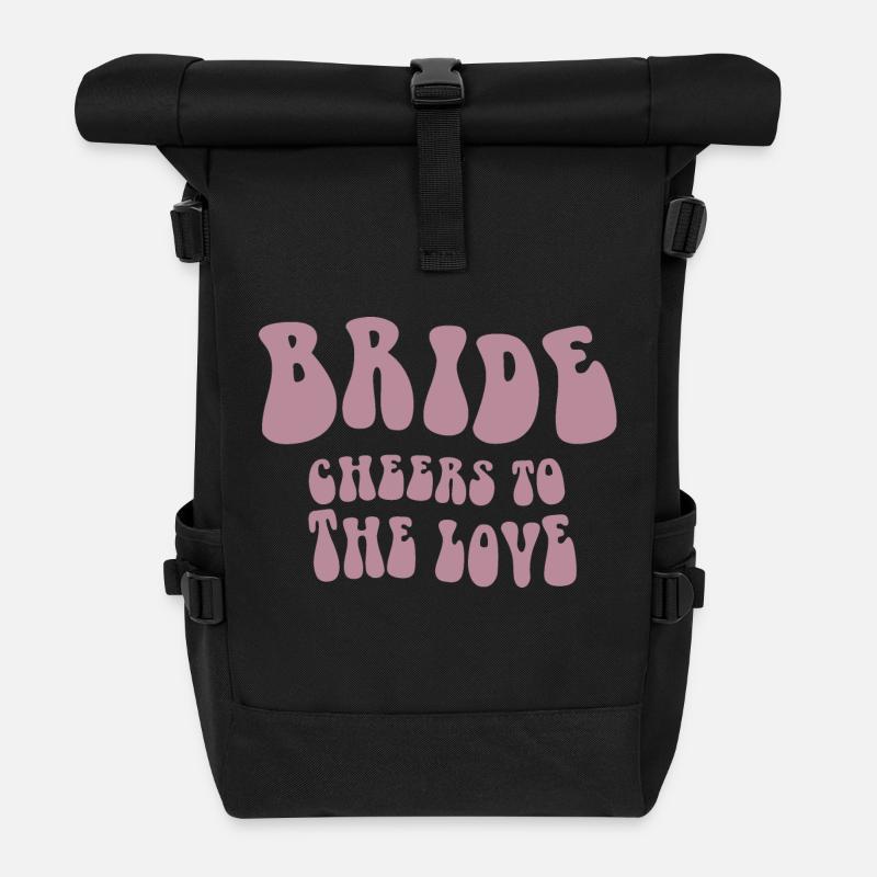 Bride - cheers to the love - Rolltop Rucksack - Schwarz