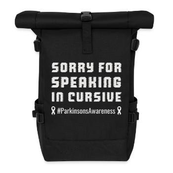 Voix drôle de sensibilisation à la maladie de Parkinson - Sac à dos roll top - noir - Devant