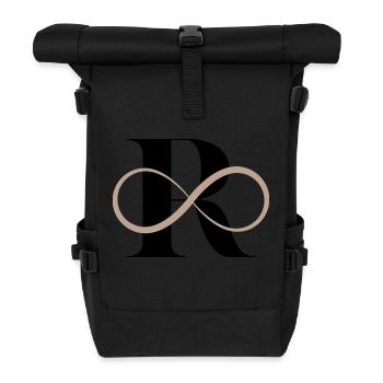 Unendlicher Buchstabe r - Rolltop Rucksack - Schwarz - Vorne