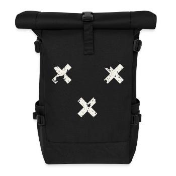Breda - Flag Crosses - Roll Top Backpack - black - Front