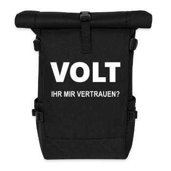 Volt you trust me - Roll Top Backpack - black - Front