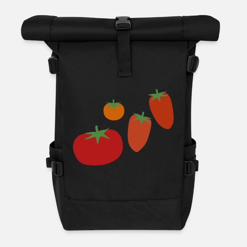 Tomaten - Rolltop Rucksack - Schwarz