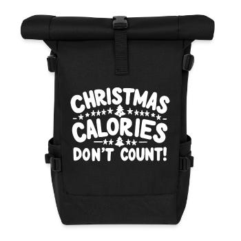 Christmas Calories Don’t Count - Roll Top Backpack - black - Front