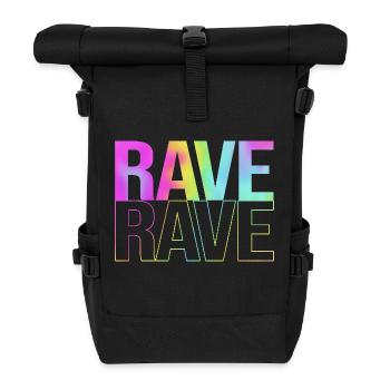 Rave Raver Musique techno Techno basse Table de mixage - Sac à dos roll top - noir - Devant