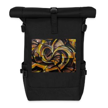 Graffiti Lisboa 1 - Roll Top Backpack - black - Front