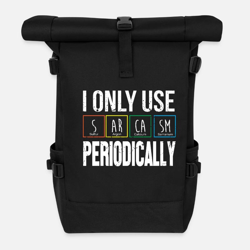 Periodic table - Roll Top Backpack - black