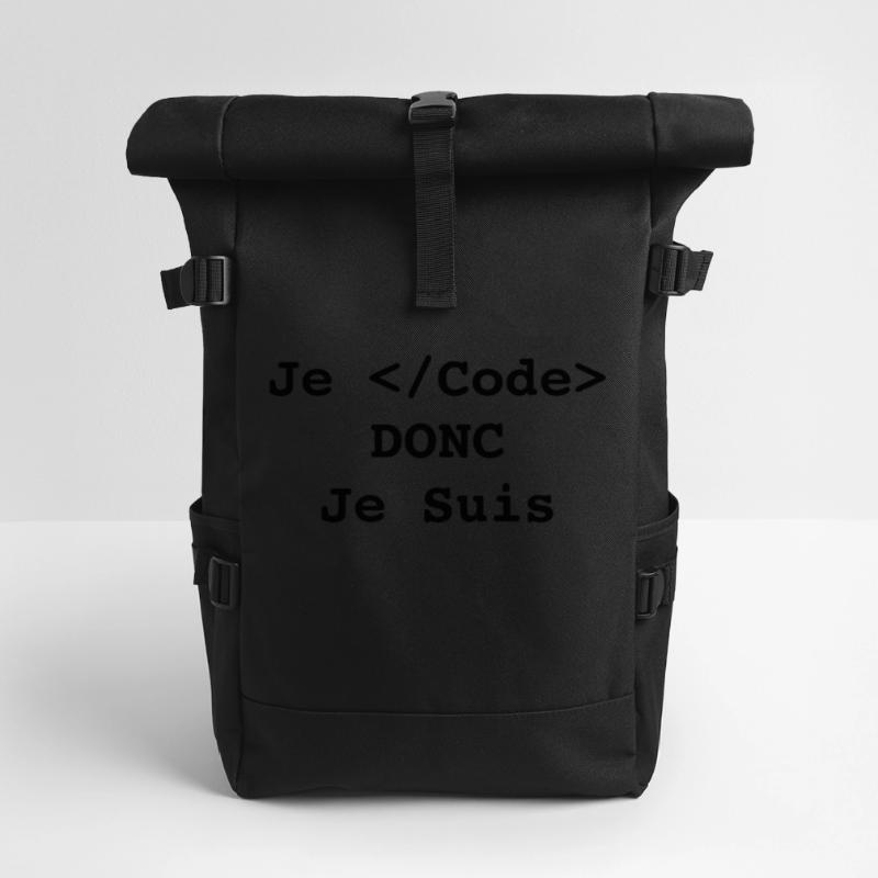 I code so I'm a computer scientist and a programmer Roll Top Backpack