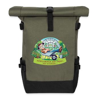 A greenhouse will not run away - Roll Top Backpack - olive/black - Front