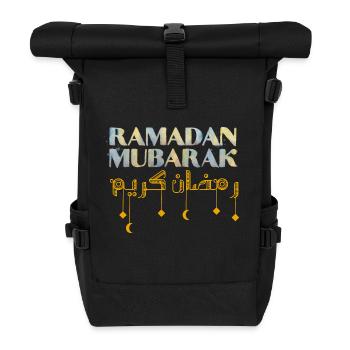Ramadan Mubarak - Roll Top Backpack - black - Front