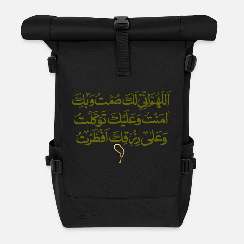 Ramadan Mubarak - Roll Top Backpack - black