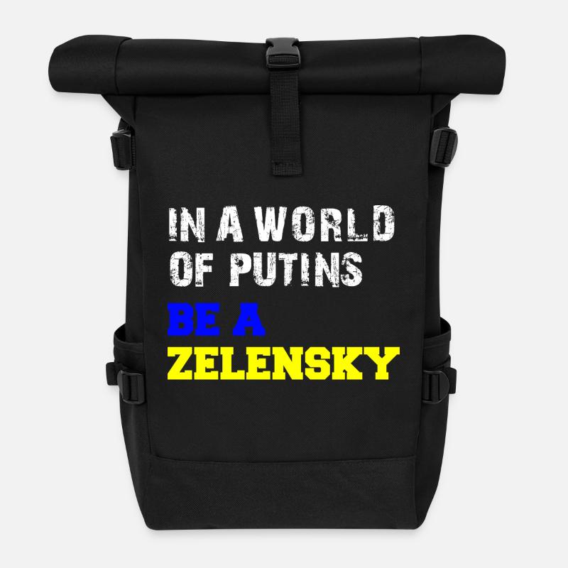 In a World of Putins be a Zelensky - Rolltop Rucksack - Schwarz