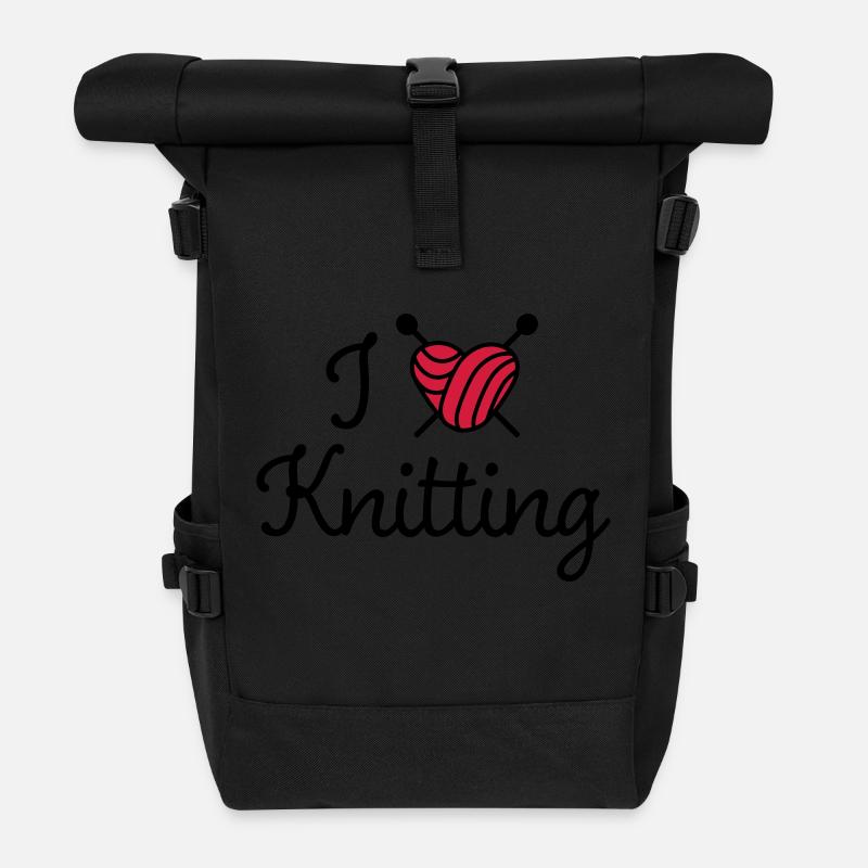Stricken - Rolltop Rucksack - Schwarz
