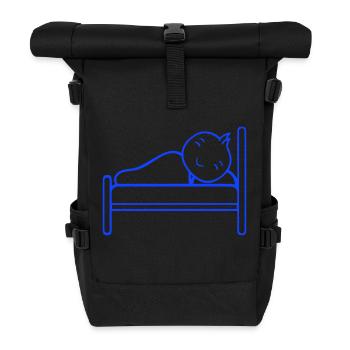 oiseau dort lit fatigué nuit récupérer couverture paresseuse - Sac à dos roll top - noir - Devant