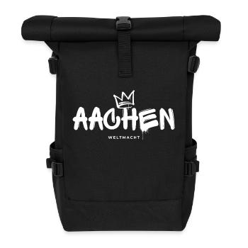 Aachen Weltmacht - Rolltop Rucksack - Schwarz - Vorne