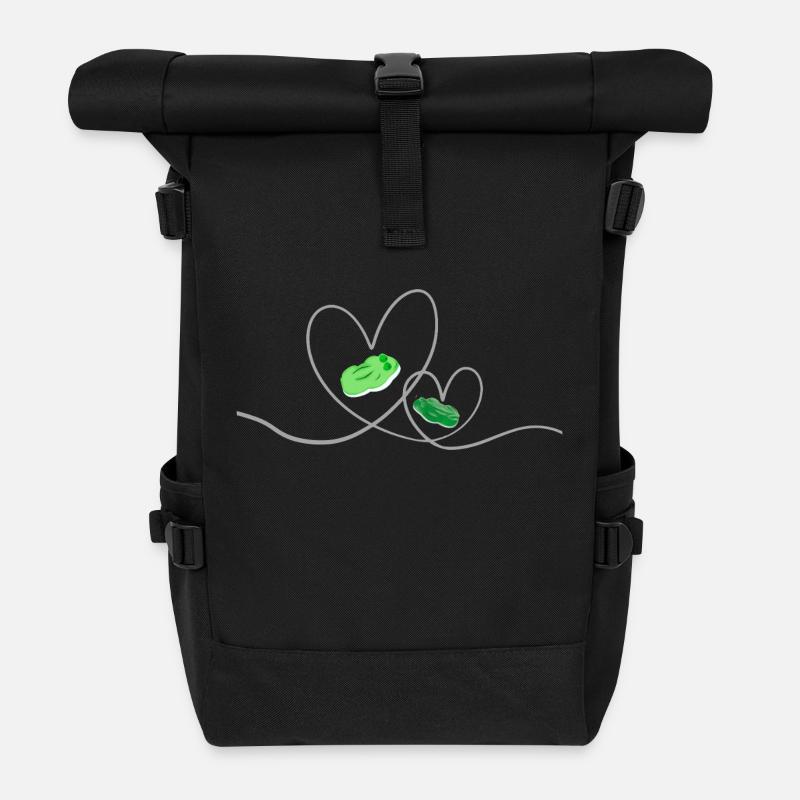 Froglove hearts - Rolltop Rucksack - Schwarz